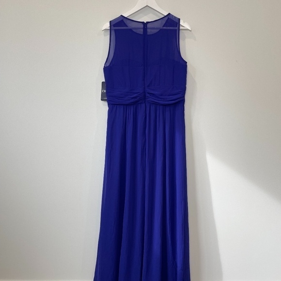 Chaps Deep Iris Long Formal Evening Gown - Picture 4 of 10